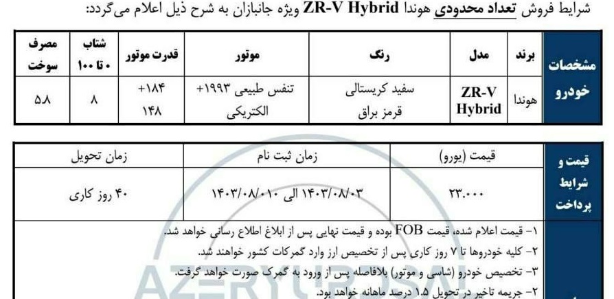 فروش فوری هوندا