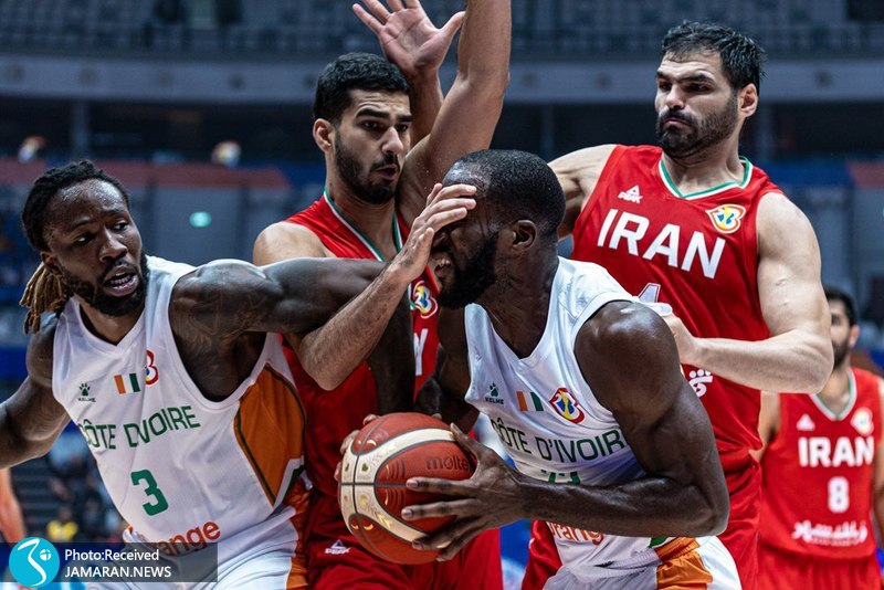 جام جهانی بسکتبال 2023 تیم ملی بسکتبال ایران ساحل عاج