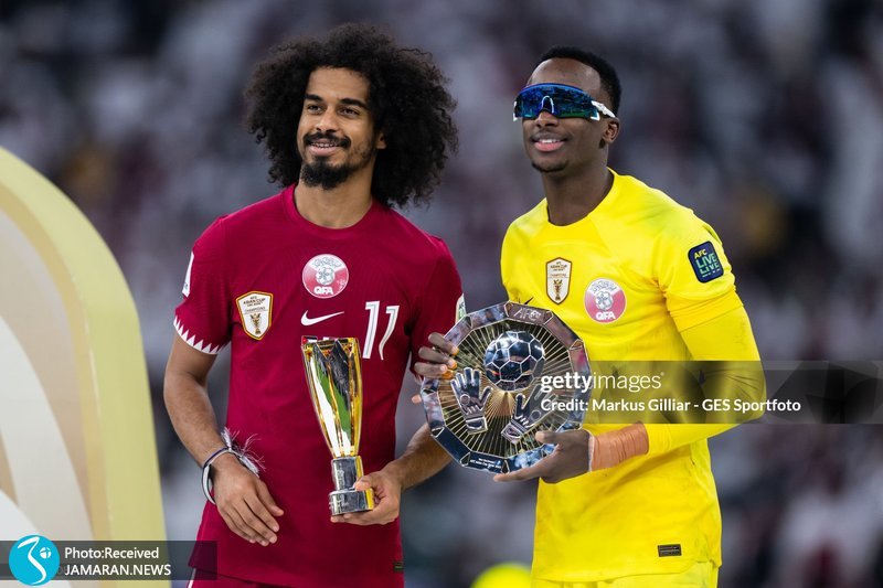 اکرم عفیف فینال جام ملت های آسیا ۲۰۲۳ جشن قهرمانی قطر در جام ملت های آسیا ۲۰۲۳