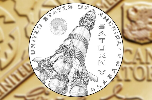 تصویر موشک ناسا روی سکه ۱ دلاری