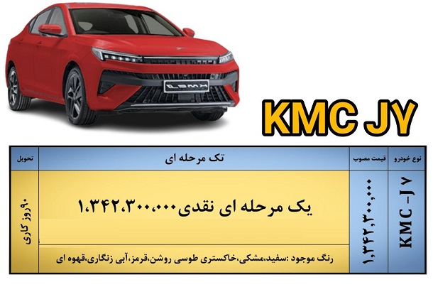 KMC J7 کرمان موتور شرایط فروش