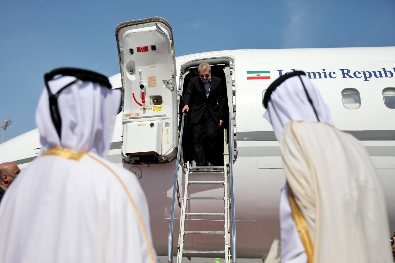 لاریجانی وارد قطر شد (2)