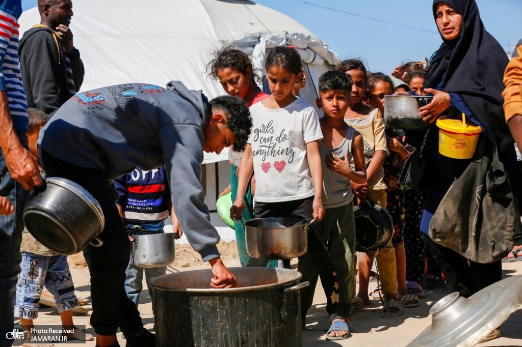 صف غذا در غزه 2