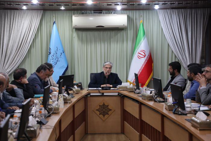 حسین سیمایی صراف در دیدار با اعضای قرارگاه علم الهدی