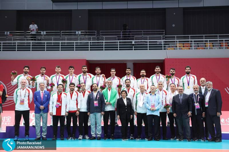 اهدای مدال والیبال ایران در هانگژو