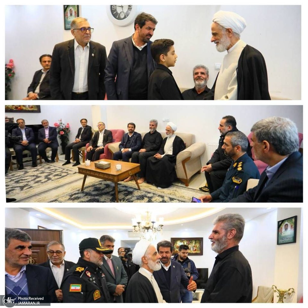 معاون حقوقی رئیس‌جمهوردر دیدار با خانواده شهید امنیت - Copy