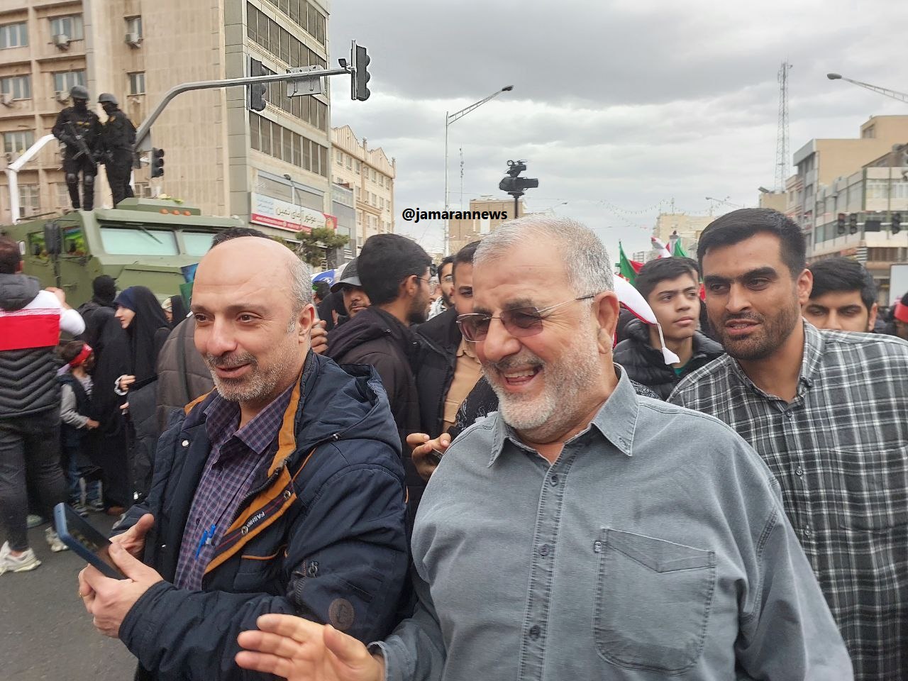   حضور سرلشکر پاکپور، فرمانده کل سپاه پاسداران ، در چهل و هفتمين جشن پيروزی انقلاب اسلامی جماران (2)