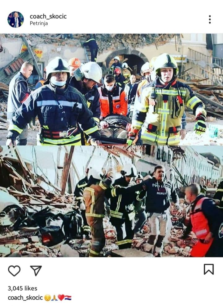 استوری اسکوچیچ برای زلزله کرواسی