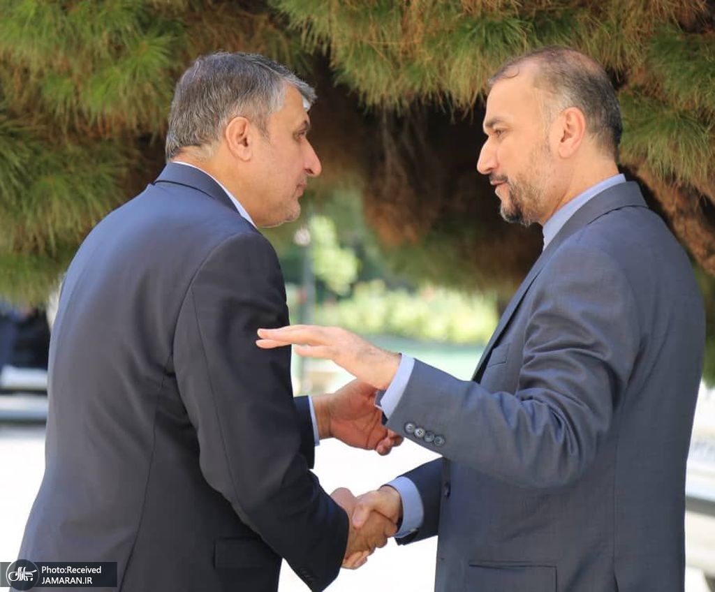 دیدار محمد اسلامی رئیس سازمان انرژی اتمی با امیرعبداللهیان وزیر امور خارجه (2)