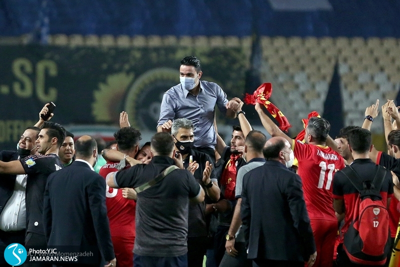 جشن قهرمانی فولاد خوزستان در جام حذفی جواد نکونام