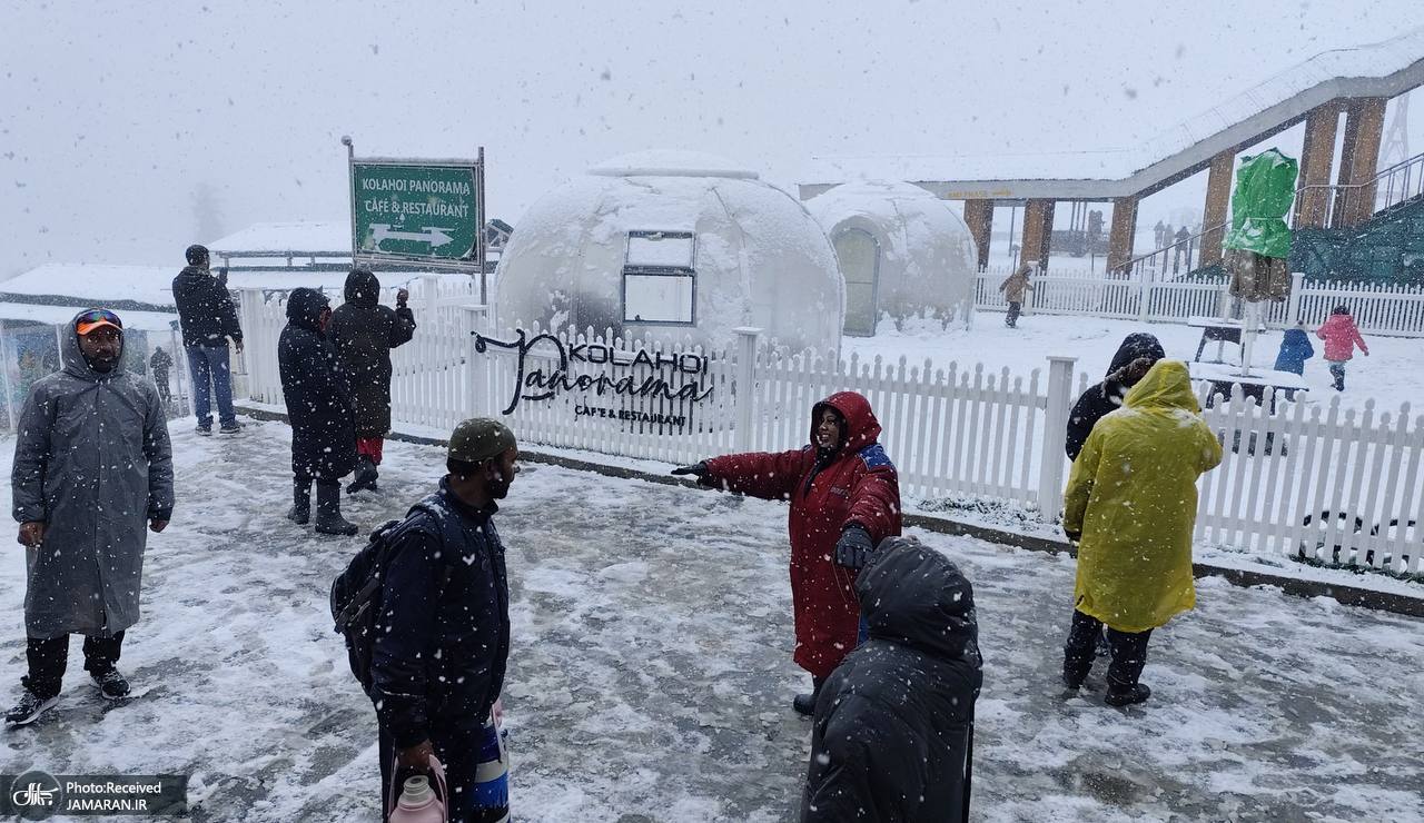 بارش برف تازه در کشمیر هند 3