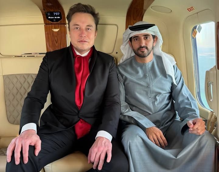 سفر ایلان ماسک به دبی و دیدار با ولیعهد (5)