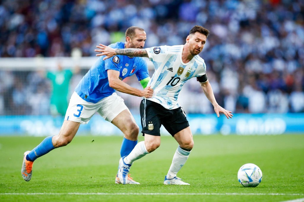 جورجو کیه لینی/ بازی ایتالیا و آرژانتین/ لیونل مسی