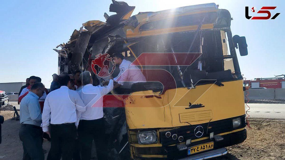 تصادف دلخراش اتوبوس دانشجویان در جاده سمنان (1)