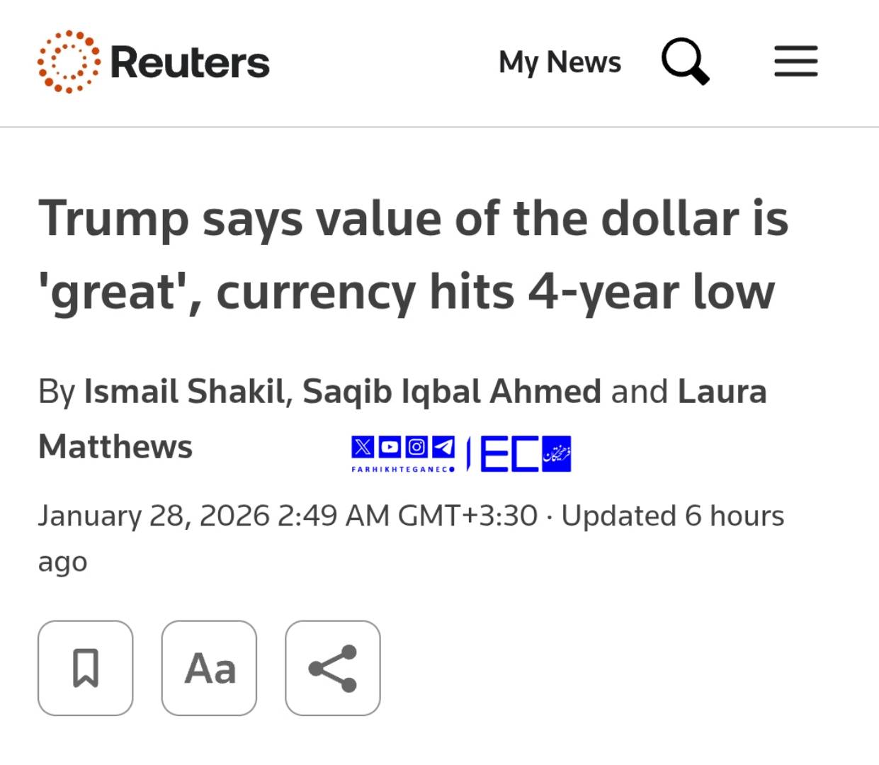 ریزش دلار آمریکا (1)