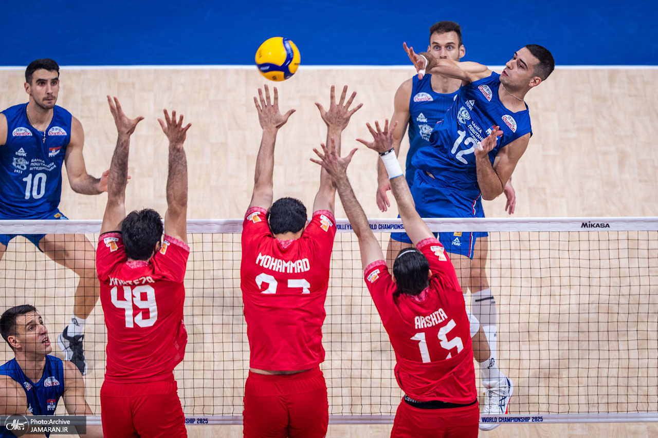 والیبال قهرمانی جهان 2025 تیم ملی والیبال ایران صربستان