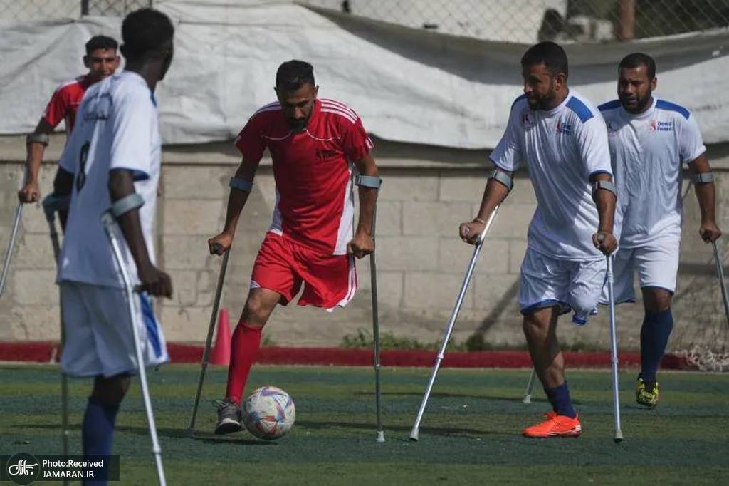 مسابقات فوتبال معلولین در غزه آغاز شد 4