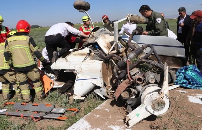 بالگرد آموزشی در فرودگاه قزوین سقوط کرد