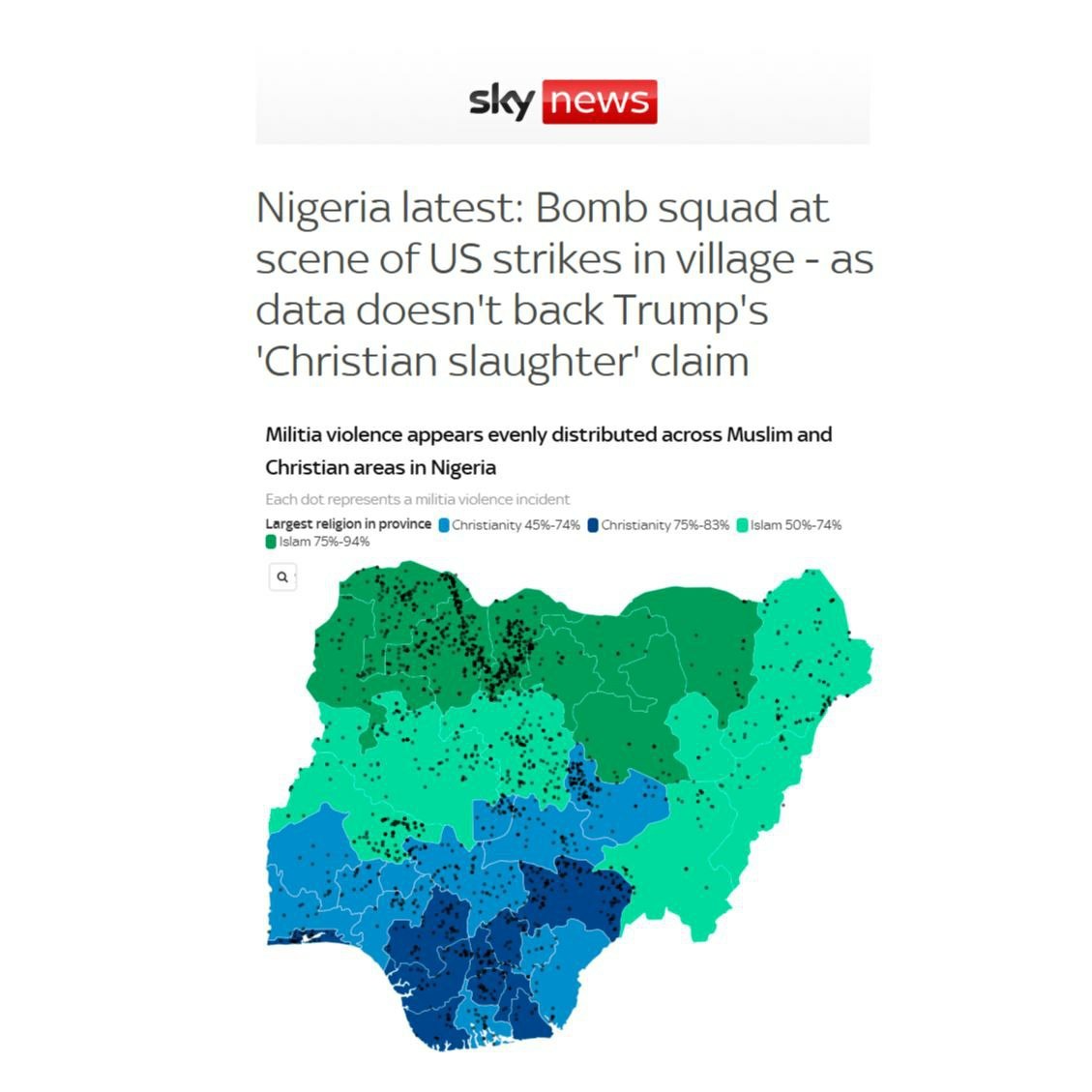 ادعای ترامپ درباره «قتل‌عام مسیحیان در نیجریه» صحت ندارد