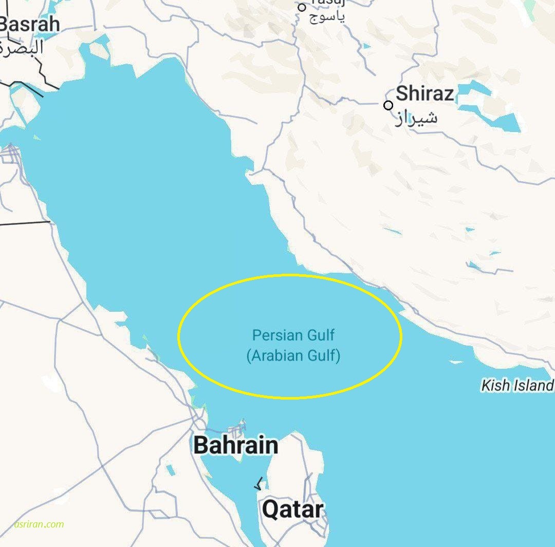 خلیج فارس در گوگل مپ
