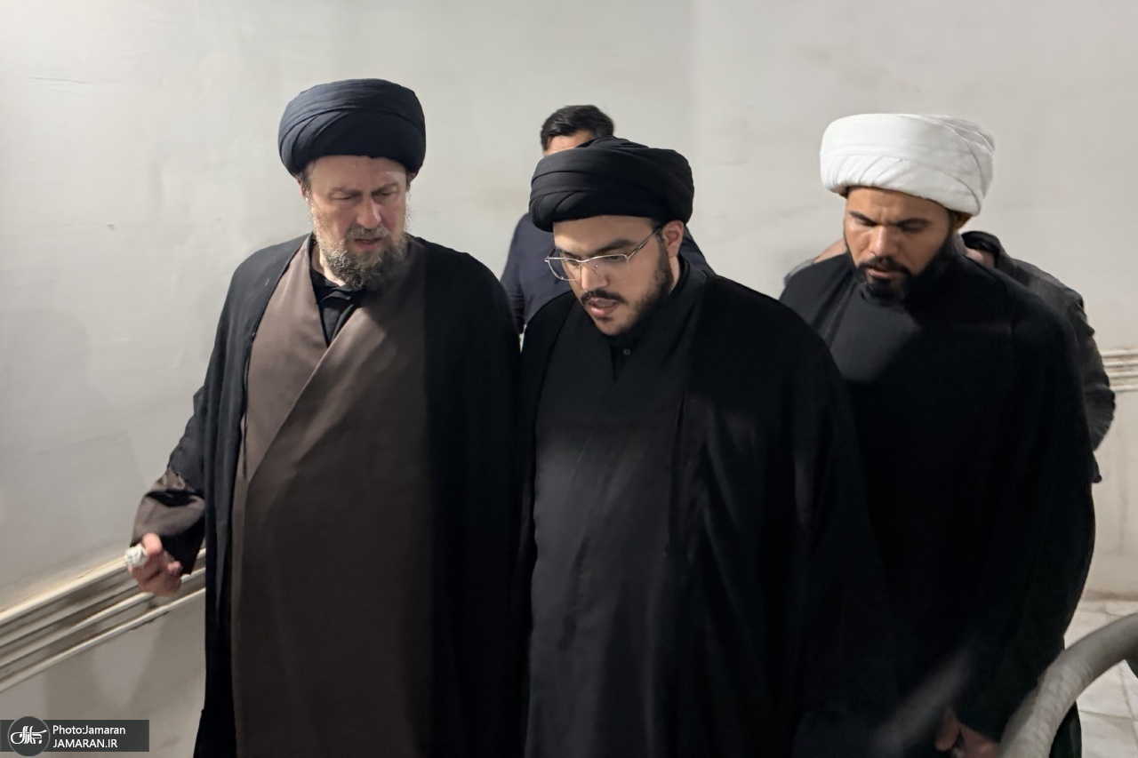 دیدار پسر شهید سید حسن نصرالله و آیت‌الله سید حسن خمینی  (1)