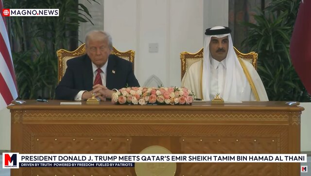 ترامپ و امیر قطر