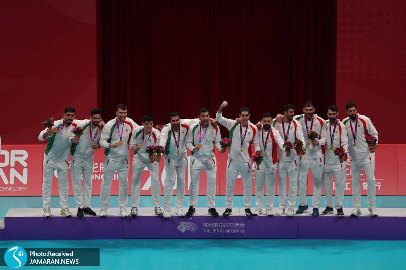 اهدای مدال والیبال ایران در هانگژو