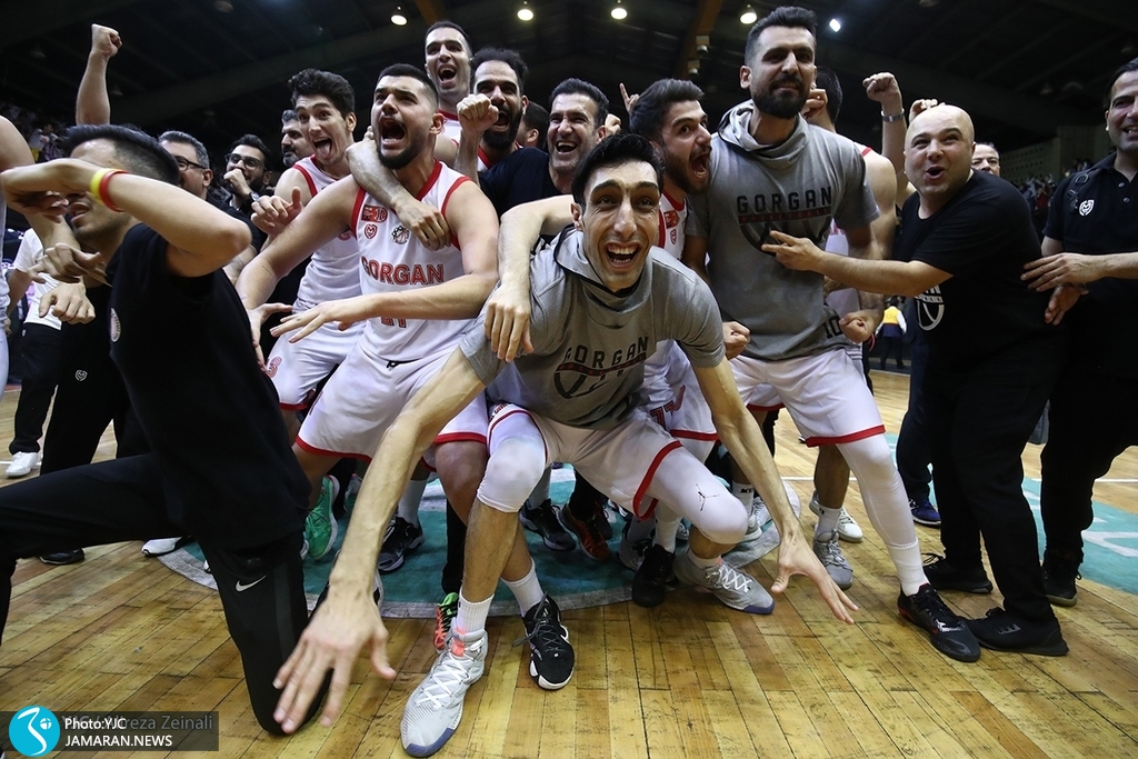 جشن قهرمانی شهرداری گرگان در لیگ بسکتبال