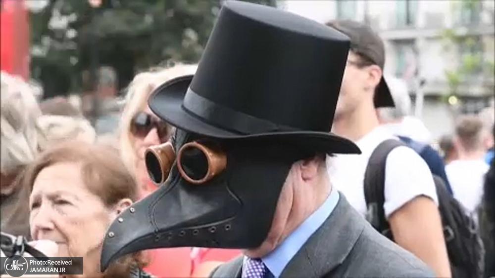 تظاهرات ضد ماسک در لندن