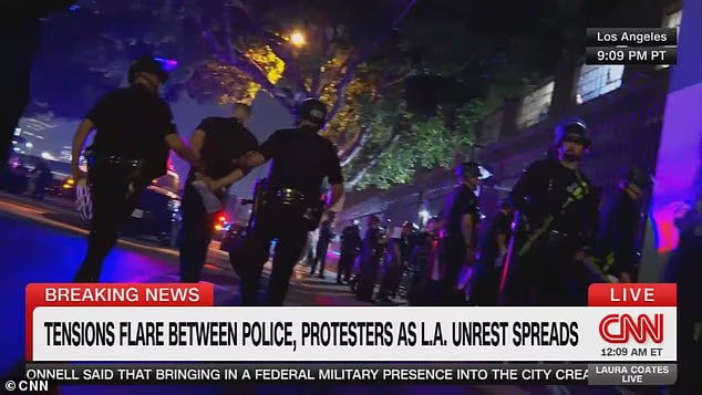  خبرنگار CNN در لس‌آنجلس بازداشت شد (2)