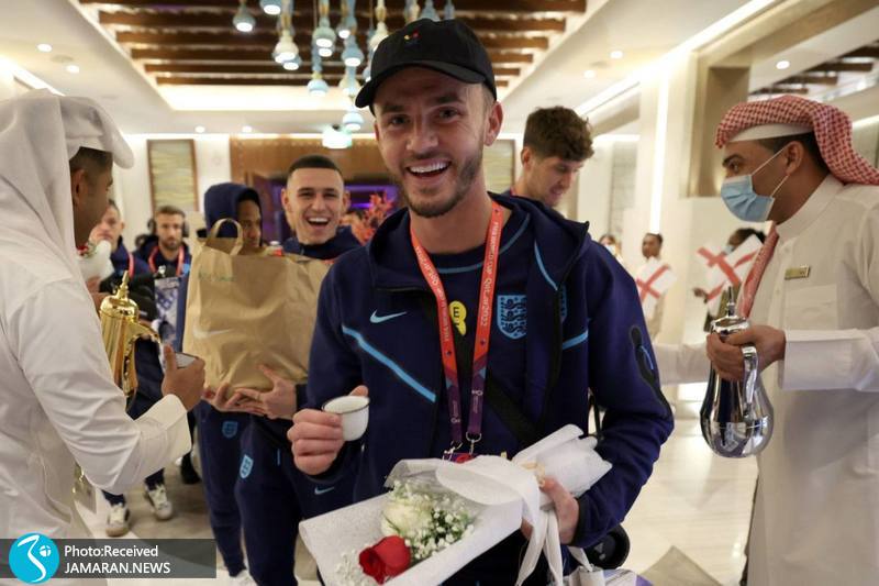 استقبال از کاروان تیم ملی انگلیس در قطر