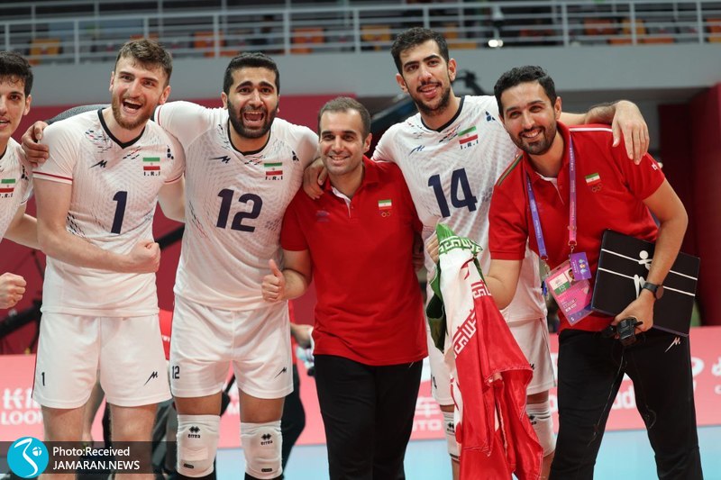 جشن قهرمانی والیبال ایران در هانگژو