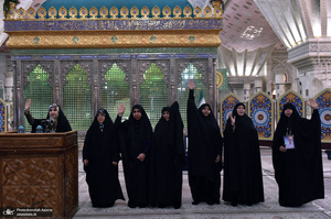 آئین هم عهدی بانوان مراکز تعالی طرح شهید آرمان علی وردی در حرم امام خمینی