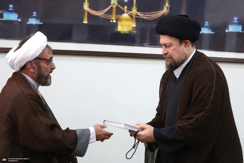 دیدار مدیر و معاونین روزنامه اطلاعات با سید حسن خمینی