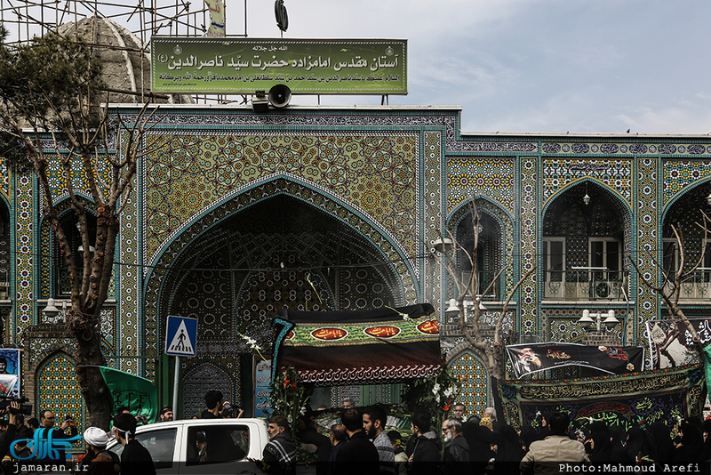 مراسم تشییع و خاکسپاری پیکر مطهر شهید گمنام در حوزه علمیه معیر 