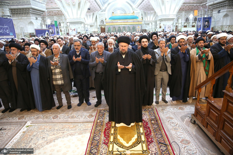 مراسم بیست‌و‌نهمین سالگرد ارتحال حاج سید احمد خمینی و بزرگداشت آیت‌الله بجنوردی در حرم امام