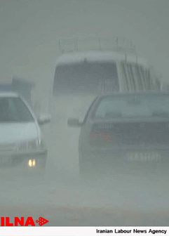 لغزندگی و مه‌آلودگی جاده‌های کوهستانی خراسان شمالی