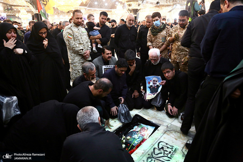 مراسم تشییع پیکر شهیدان سردار حسین سلامی و مسعود شانه ای