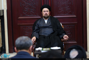 دیدار شهردار و اعضای شورای اسلامی شهر تهران با سید حسن خمینی