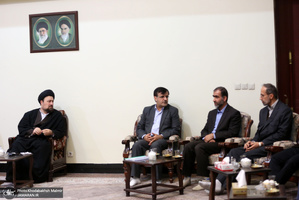 دیدار جمعی از اعضای هیات علمی دانشگاه مازندران‎ با سید حسن خمینی