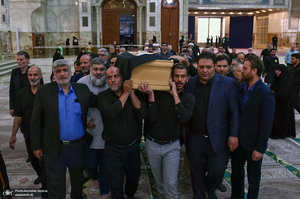 مراسم خاکسپاری پیکر مرحوم محمدعلی جماعتی (ره) در حرم امام خمینی (س)