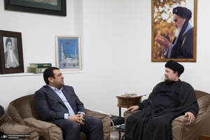 دیدار مدیرعامل بانک ملی ایران ابوالفضل نجارزاده و اعضای هیئت عامل با سید حسن خمینی