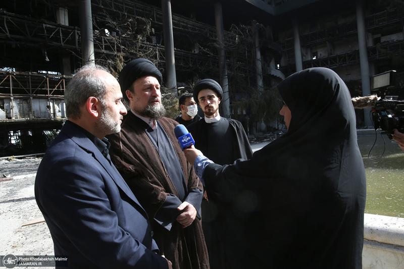 بازدید سید حسن خمینی از ساختمان شیشه ای صداوسیما