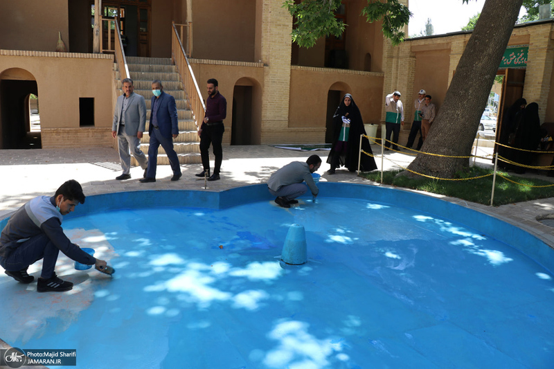 غبار روبی و عطر افشانی و بیت و زادگاه امام خمینی (س)