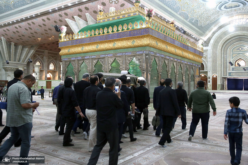 مراسم تشییع و خاکسپاری حجت الاسلام و المسلمین حسین اشرفی اصفهانی در حرم مطهر امام خمینی