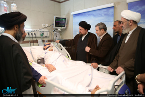 عیادت سید حسن خمینی از حجت الاسلام و المسلمین سید مهدی طباطبایی