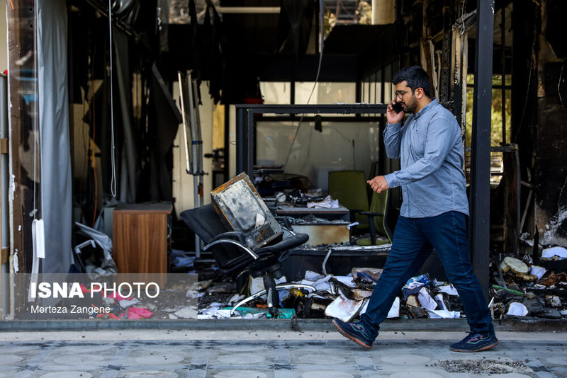 تصاویری از ساختمان شیشه‌ای سازمان صدا و سیما پس از تجاوز وحشیانه رژیم صهیونیستی