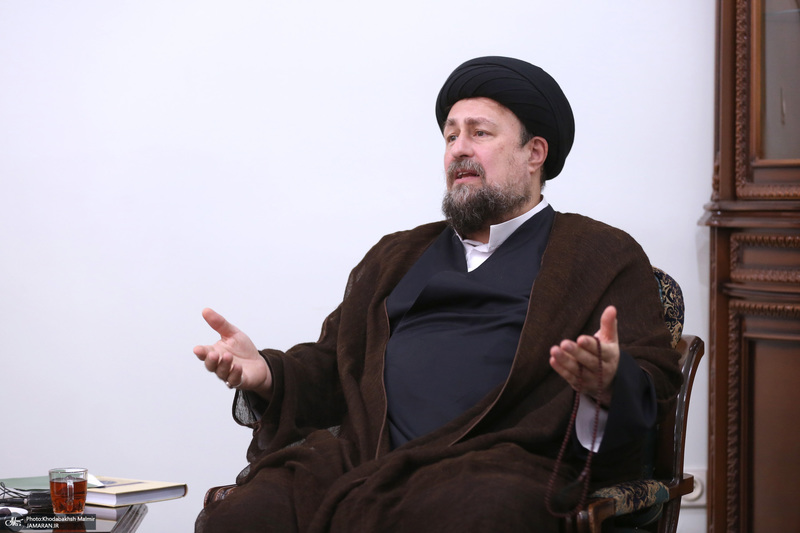 دیدار مدیر و معاونین روزنامه اطلاعات با سید حسن خمینی