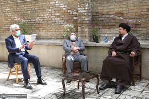 دیدار دبیر کل و اعضای شورای مرکزی حزب اعتماد ملی با سید حسن خمینی