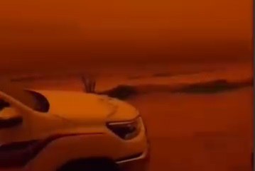 هجوم توفان ریزگردها از عربستان به عراق + فیلم